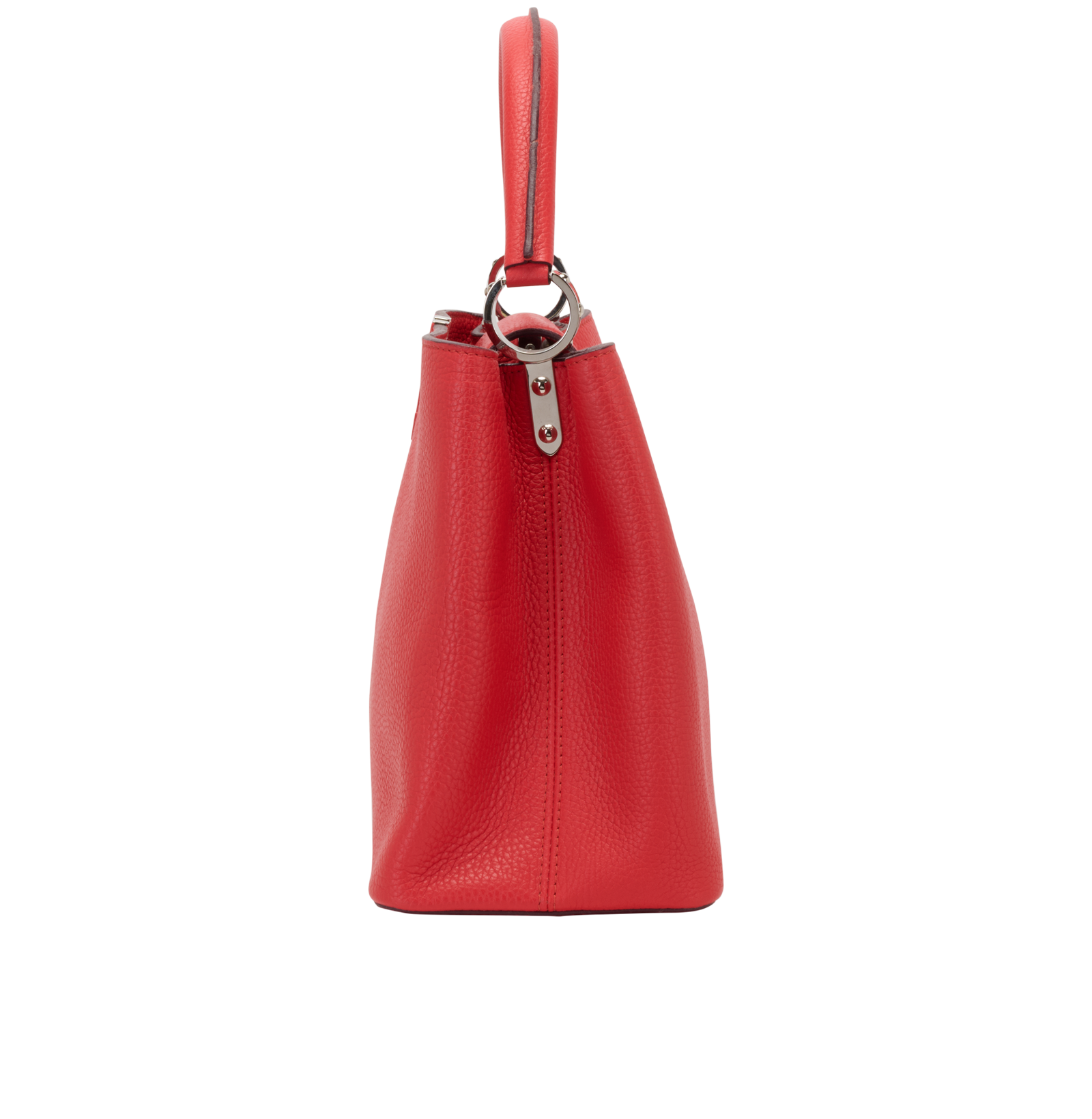 Capucines MM, &pound;1,500, Handbags, Red, Leather, Bottom view